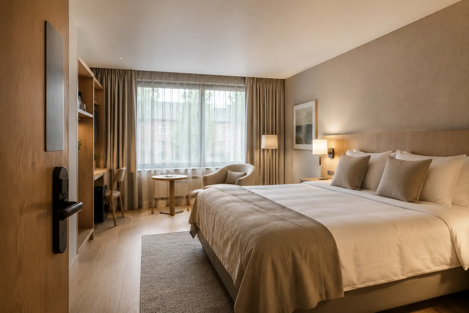 Prepared hotel room after an item delivery
